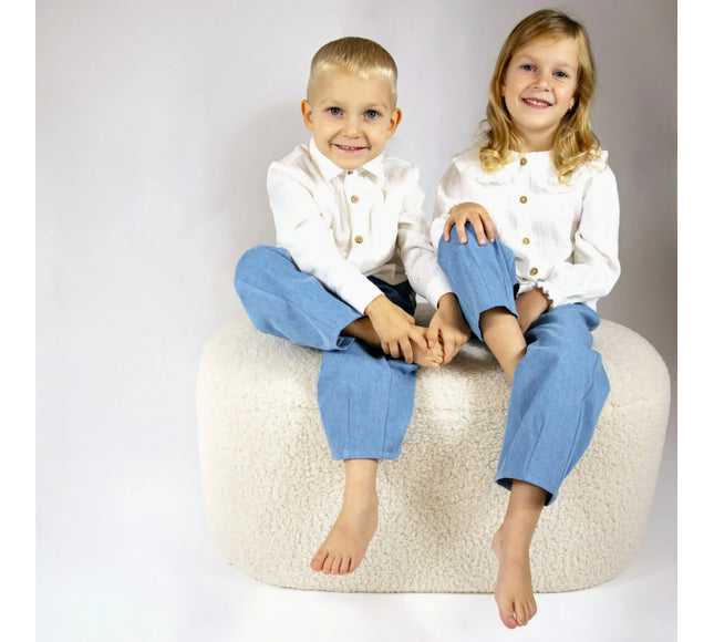 Pantaloni denim din bumbac pentru fete - Bebeboo - Totul pentru copii. Jucării, Hăinuțe, Perne, Mobilier, Textile
