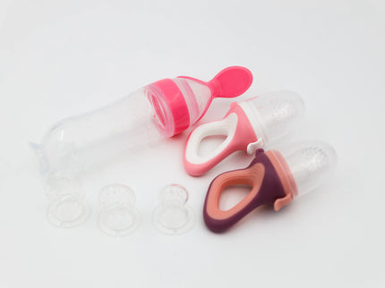 Set de hranire pentru bebelusi 6 in 1, 6 luni+, diverse culori, silicon, 21x5cm