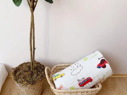 Paturica din bumbac pentru bebelusi - Cars, 0 luni+, 110x110 cm