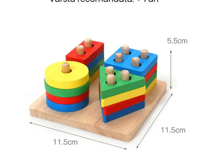 Joc de sortare, 16 forme geometrice, 1 an+ - Bebeboo - Totul pentru copii. Jucării, Hăinuțe, Perne, Mobilier, Textile