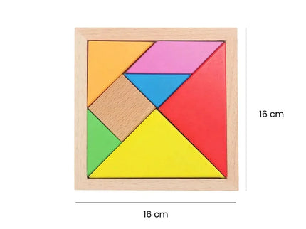 Puzzle educativ 3D Tangram, 7 piese lemn, 2 ani+ - Bebeboo - Totul pentru copii. Jucării, Hăinuțe, Perne, Mobilier, Textile