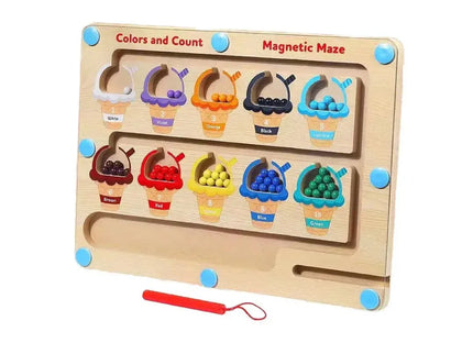 Jucărie labirint magnetic - Înghețată, 3 ani+ - Bebeboo - Totul pentru copii. Jucării, Hăinuțe, Perne, Mobilier, Textile