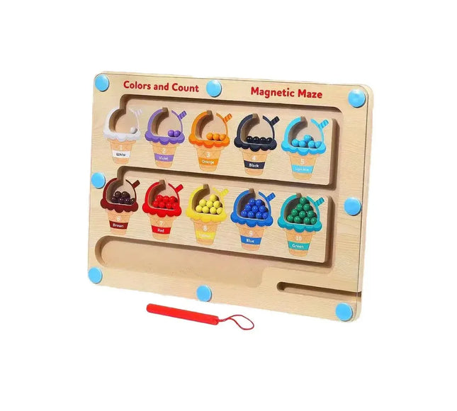 Jucărie labirint magnetic - Înghețată, 3 ani+ - Bebeboo - Totul pentru copii. Jucării, Hăinuțe, Perne, Mobilier, Textile
