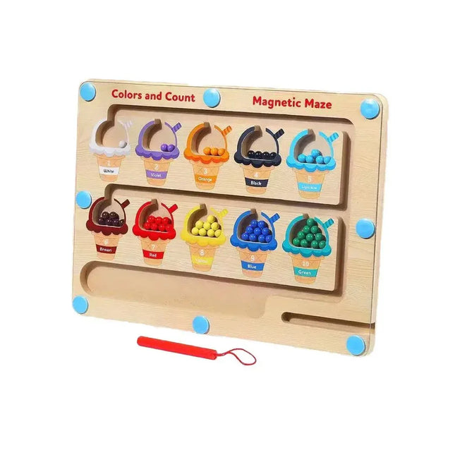 Jucărie labirint magnetic - Înghețată, 3 ani+ - Bebeboo - Totul pentru copii. Jucării, Hăinuțe, Perne, Mobilier, Textile