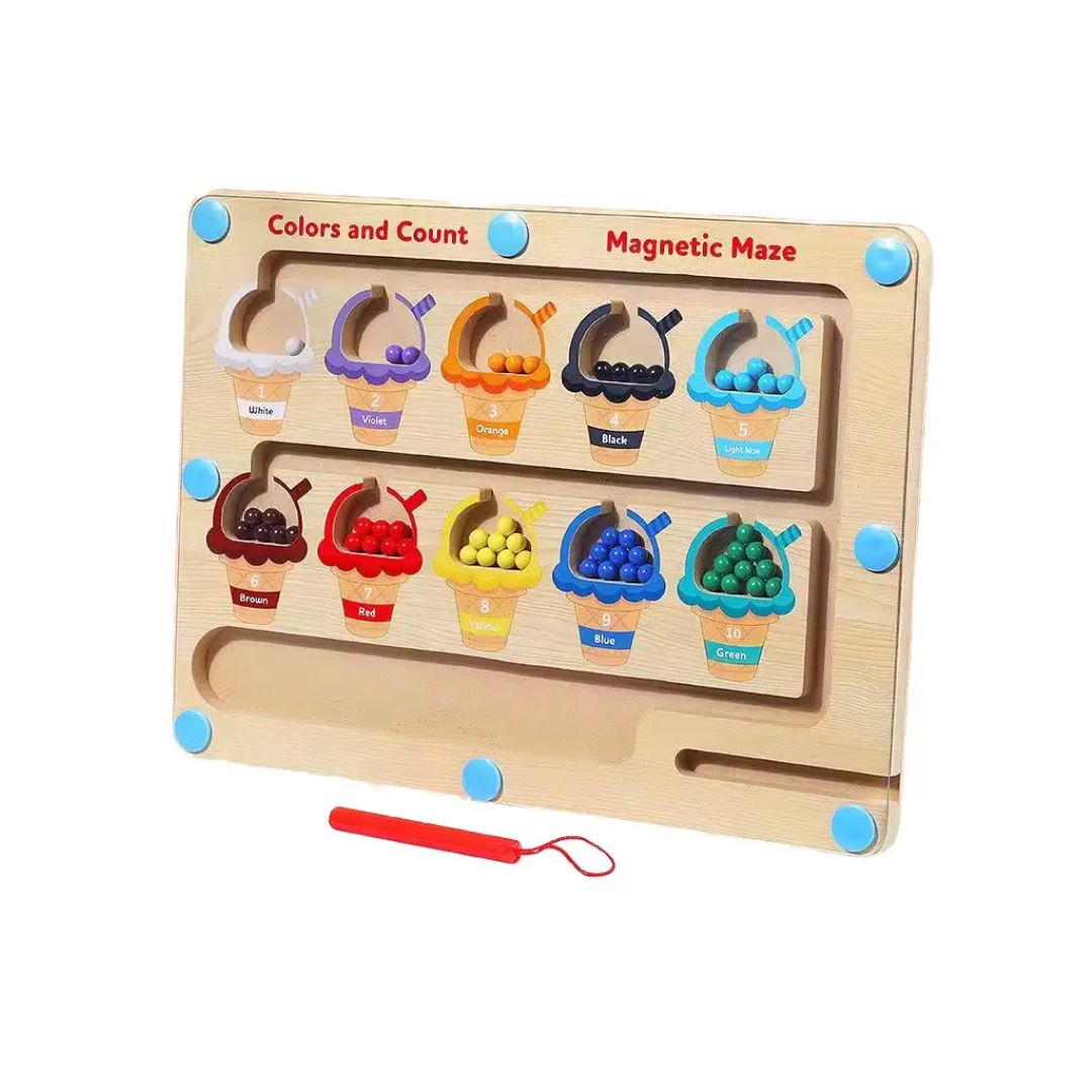 Jucărie labirint magnetic - Înghețată, 3 ani+