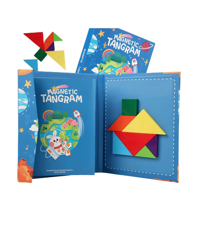 Carte magnetică de tip Tangram, 3 ani+