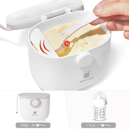 Recipient lapte praf  – Light Grey, material PP, 0 luni +