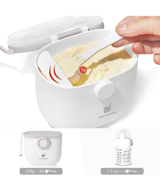 Recipient lapte praf – Light Grey, material PP, 0 luni + - Bebeboo - Totul pentru copii. Jucării, Hăinuțe, Perne, Mobilier, Textile