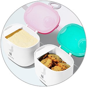 Recipient lapte praf  – Pink, material PP, 0 luni +