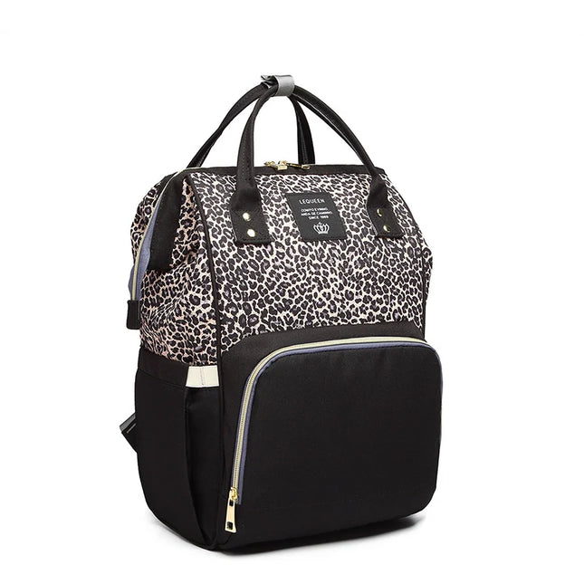Rucsac Animal Print pentru mamici si bebelusi, marime universala, diverse culori, 42 x 26 x 15 cm