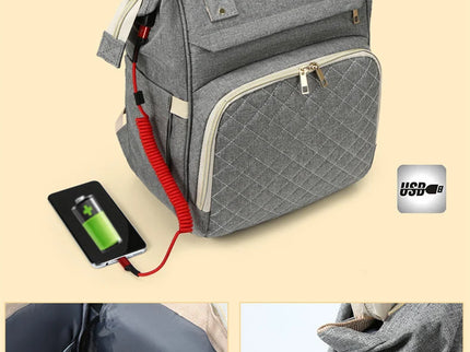 Rucsac multifunctional pentru mamici si bebelusi, marime universala, Roz, 38 x 29 x 16 cm
