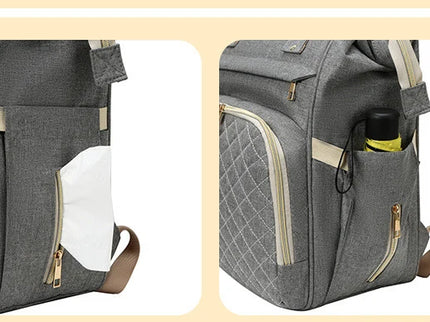 Rucsac multifunctional pentru mamici si bebelusi, marime universala, Roz, 38 x 29 x 16 cm