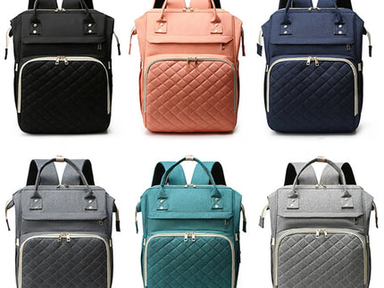 Rucsac multifunctional pentru mamici si bebelusi, marime universala, Roz, 38 x 29 x 16 cm