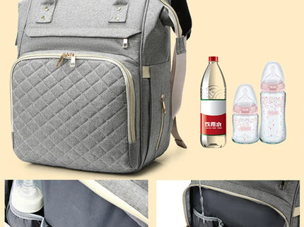 Rucsac multifunctional pentru mamici si bebelusi, marime universala, Roz, 38 x 29 x 16 cm