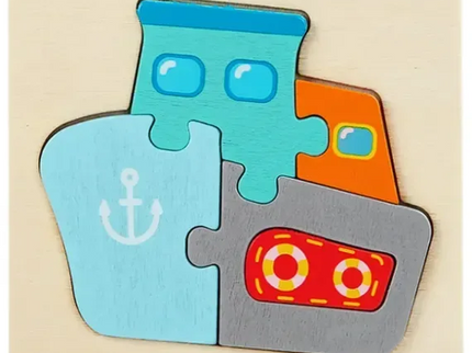 Puzzle din Lemn – Mijloace de Transport - Bebeboo - Totul pentru copii. Jucării, Hăinuțe, Perne, Mobilier, Textile