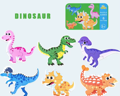 Set din 6 puzzle-uri pentru copii 3 ani+