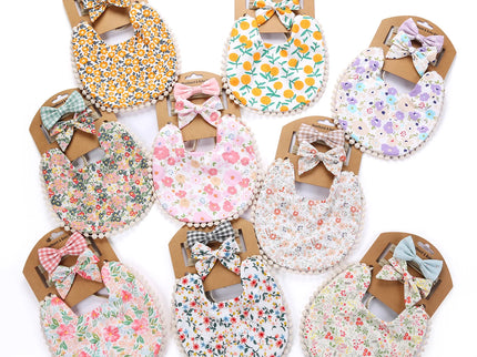 Set baveta eleganta reversibila si 2 bentite – Dots & Oranges, 0 luni+, bumbac