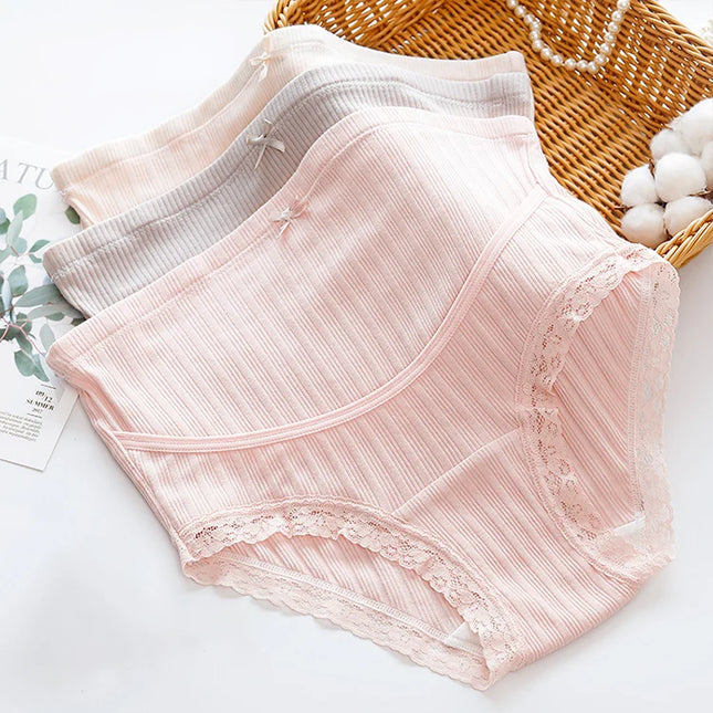 Set chilot maternitate cu dantela, 3 bucati, din bumbac si spandex