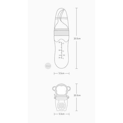 Alimentator pentru Fructe și Legume| Silicon, 15x6.5 cm, roz