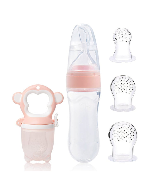 Alimentator pentru Fructe și Legume| Silicon, 15x6.5 cm, roz