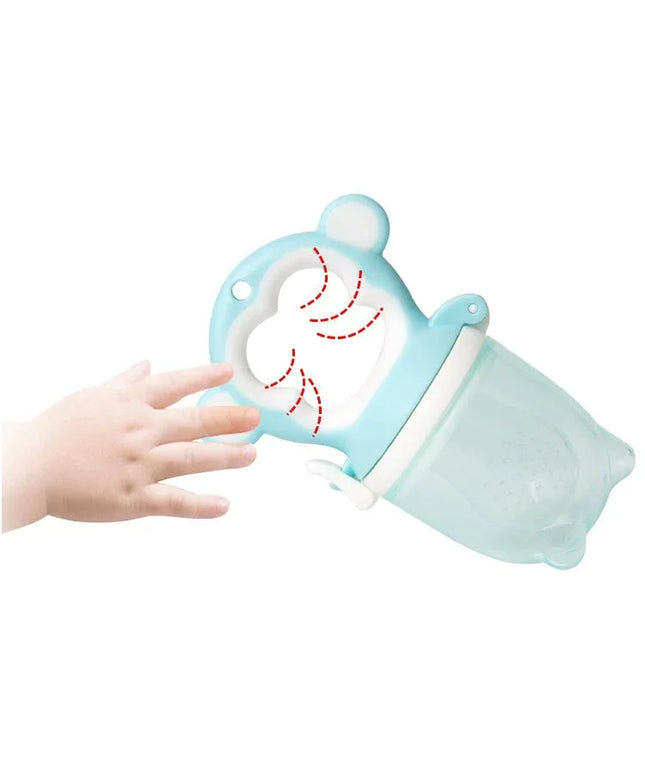 Alimentator pentru Fructe și Legume| Silicon, 15x6.5 cm, albastru - Bebeboo - Totul pentru copii. Jucării, Hăinuțe, Perne, Mobilier, Textile