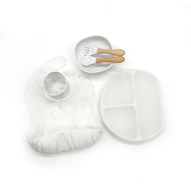 Set diversificare bebelusi 6 piese – Marble, 6 luni+, silicon