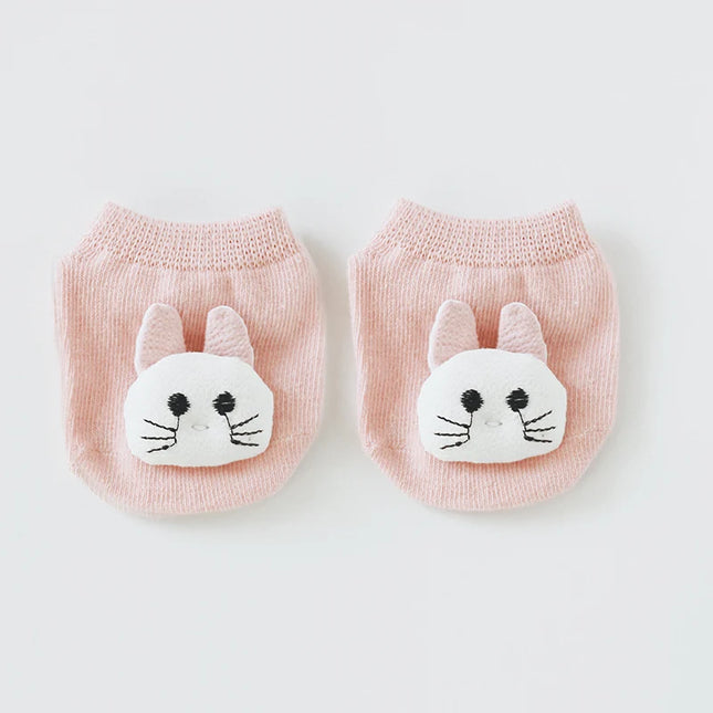 Sosete antiderapante pentru copii, Model 5 - Pink, diverse marimi, bumbac + elastan