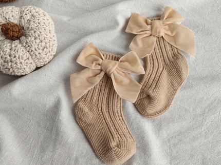 Sosete elegante pentru fetite, Carmen - Beige, diverse marimi, bumbac + elastan