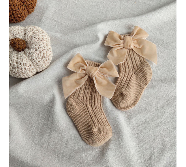 Sosete elegante pentru fetite, Carmen - Beige, diverse marimi, bumbac + elastan