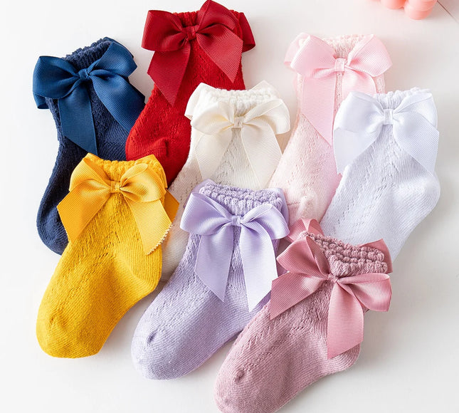 Sosete elegante pentru fetite, Maya - Rose Pink, diverse marimi, bumbac + elastan