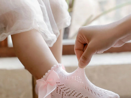 Sosete elegante pentru fetite, Maya - Pink, diverse marimi, bumbac + elastan