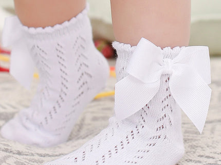 Sosete elegante pentru fetite, Maya - White, diverse marimi, bumbac + elastan