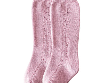 Sosete lungi pentru fetițe, Elisa - Rose Pink, diverse marimi, bumbac + elastan