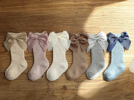 Sosete lungi pentru fetite, Bella - Ivory, diverse marimi, bumbac + elastan