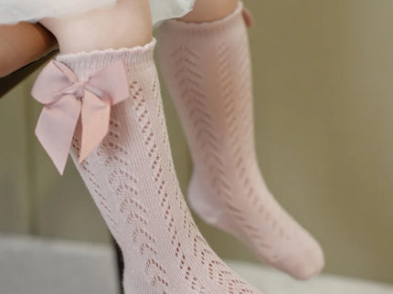 Sosete lungi pentru fetite, Karina - Dark Pink, diverse marimi, bumbac + elastan