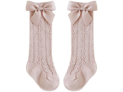 Sosete lungi pentru fetite, Lara - Rose Pink, diverse culori, cumbac + elastan