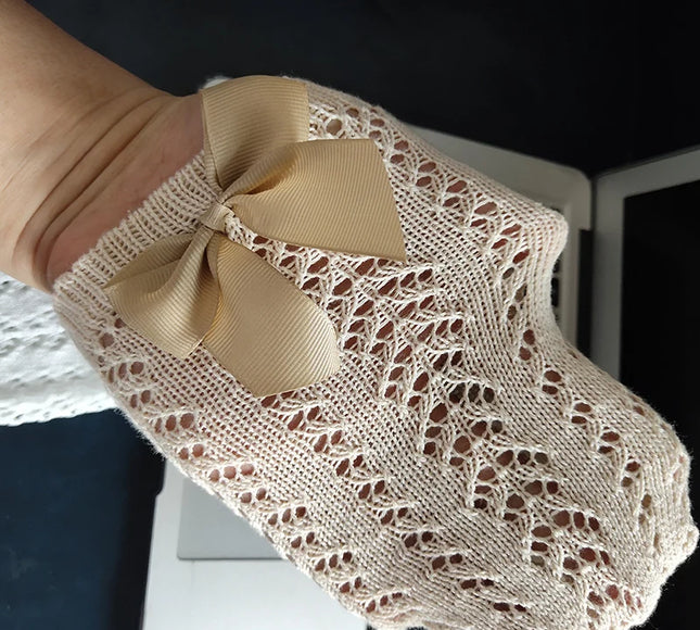 Sosete lungi pentru fetite, Renata - Beige, diverse marimi, bumbac + elastan