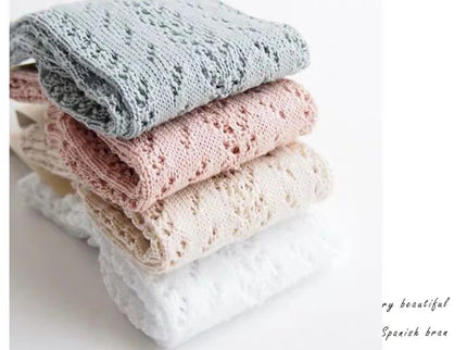 Sosete lungi pentru fetite, Renata - White, diverse marimi, bumbac + elastan