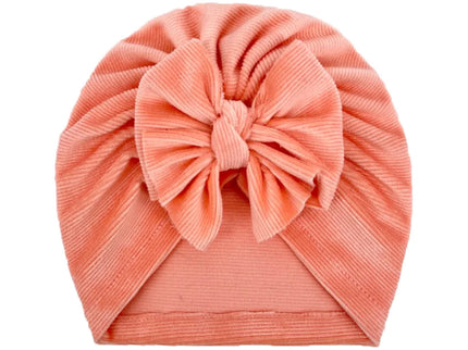 Turban pentru fetite Velvet - Salmon, 2-4 ani, poliester