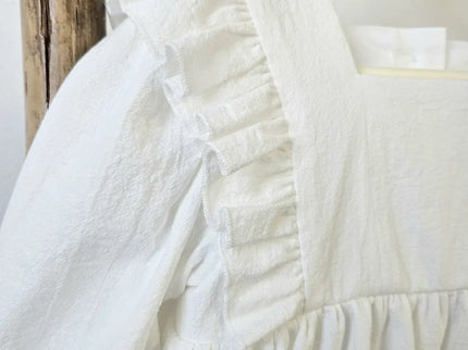 Rochita Alba Cu Volanase - Bebeboo - Totul pentru copii. Jucării, Hăinuțe, Perne, Mobilier, Textile
