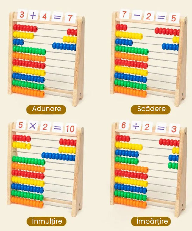 Abac vertical din lemn, cu 120 de carduri, 3 ani+