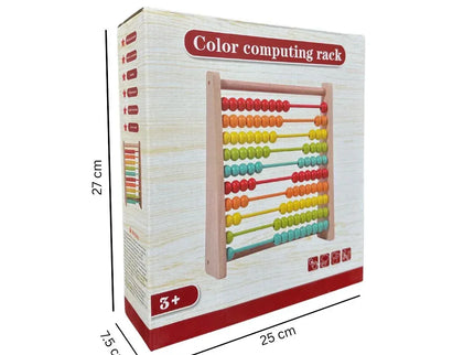 Abac educativ din lemn cu bile colorate - Bebeboo - Totul pentru copii. Jucării, Hăinuțe, Perne, Mobilier, Textile