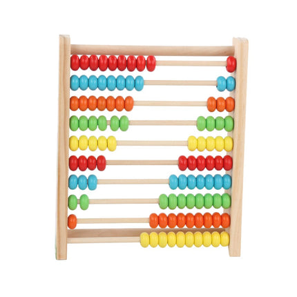 Abac educativ din lemn cu bile colorate