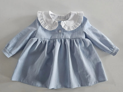 Rochita Albastra Eleganta Cu Guleras - Bebeboo - Totul pentru copii. Jucării, Hăinuțe, Perne, Mobilier, Textile