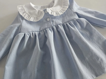 Rochita Albastra Eleganta Cu Guleras - Bebeboo - Totul pentru copii. Jucării, Hăinuțe, Perne, Mobilier, Textile