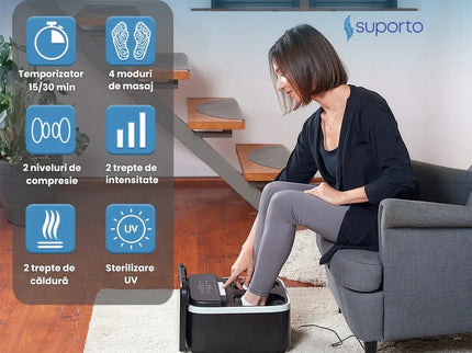 Aparat Masaj Gravide, Masaj Picioare si Talpi pentru Relaxare, Functii de Reflexoterapie, Role Masat si Incalzit Talpa, Perne Compresie, Sterilizare UV, Circulatie Imbunatatita, 4 Programe, Negru - Bebeboo - Totul pentru copii. Jucării, Hăinuțe, Perne, Mobilier, Textile