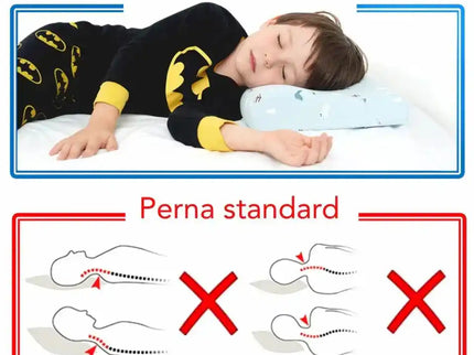 Perna pentru copii Toddler 24+ luni Albastra, Hipoalergenica, din spuma cu memorie - Bebeboo - Totul pentru copii. Jucării, Hăinuțe, Perne, Mobilier, Textile