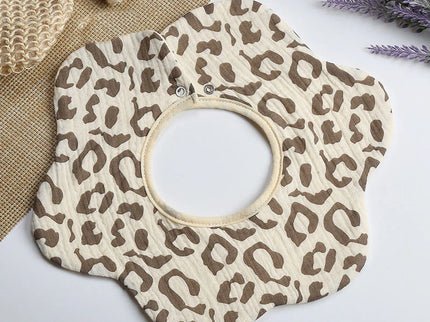 Baveta din bumbac organic pentru bebelusi, Model 3 – Animal print, 0 luni+