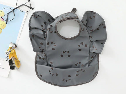 Baveta impermeabila pentru fetite, Model 2 - Gray Panda, 6-18 luni, poliester