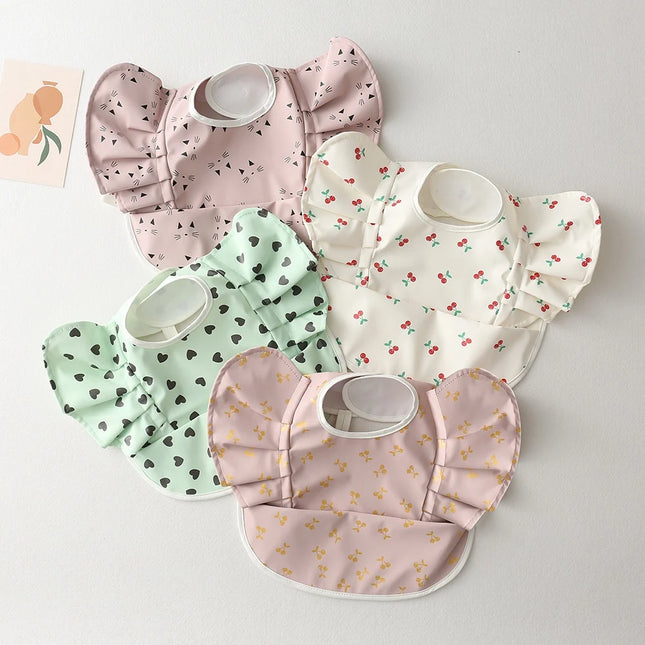 Baveta impermeabila pentru fetite, Model 2 - Little Dots, 6-18 luni, poliester